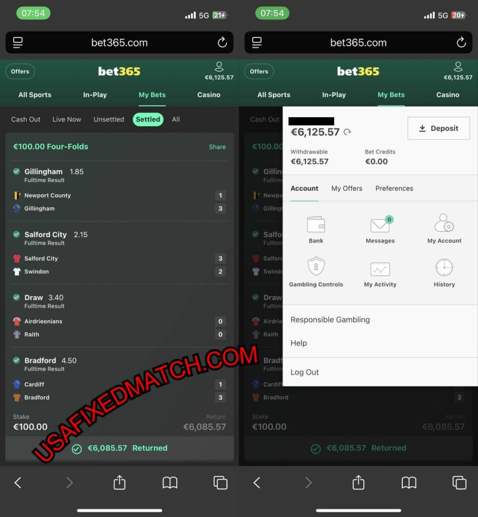 USA SOCCER VIP FIXED MATCH 1X2