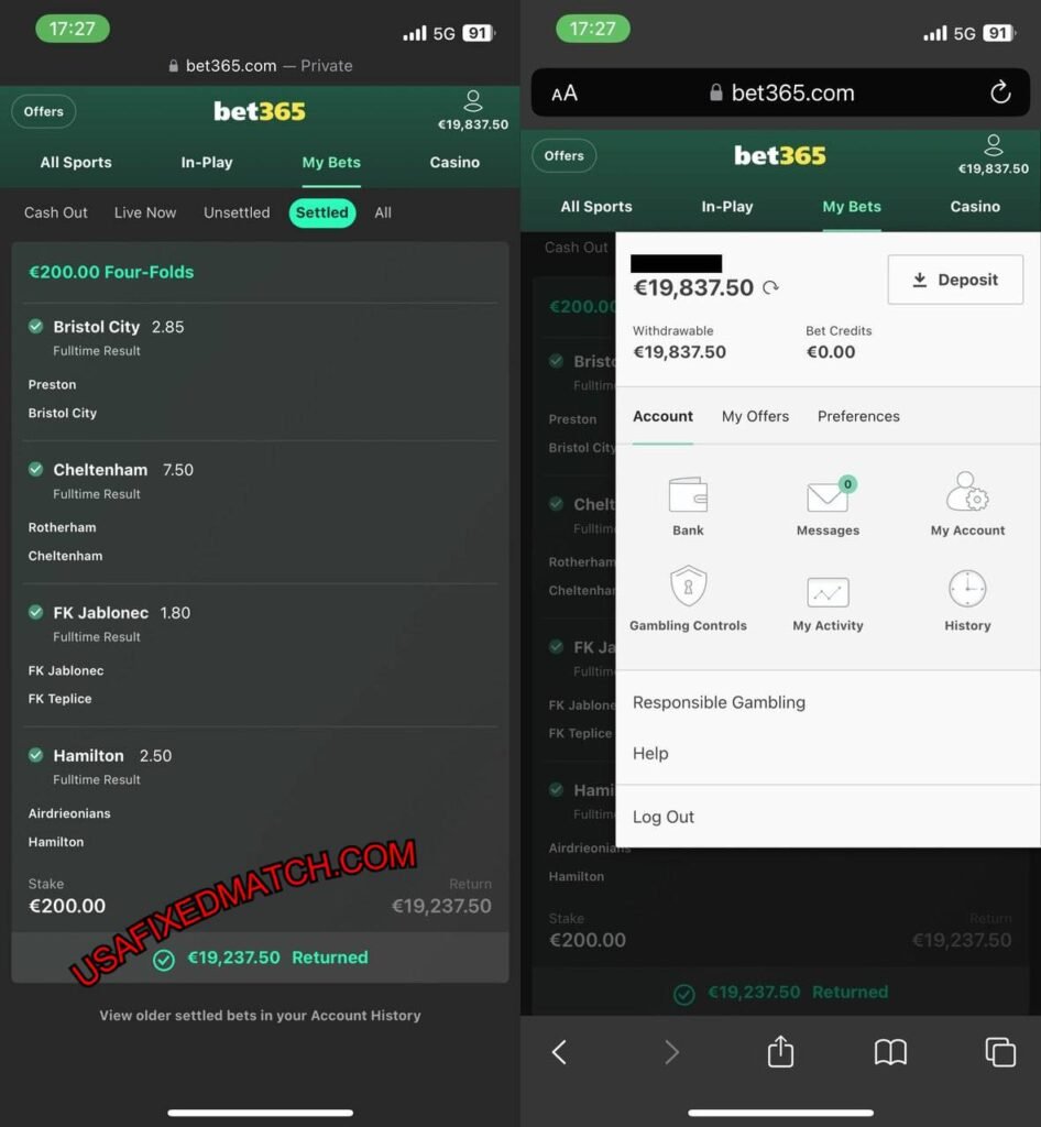 USA VIP FIXED MATCHES ON BET365