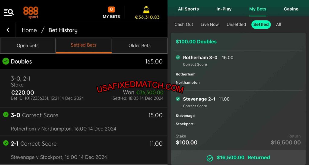 888 SPORT RIGGED FOOTBALL FIXED MATCHES