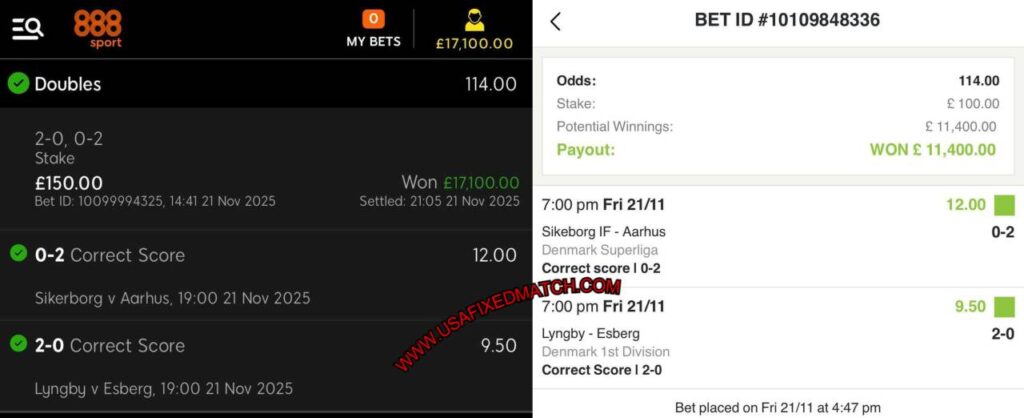 888SPORT FIXED MATCHES TIPS