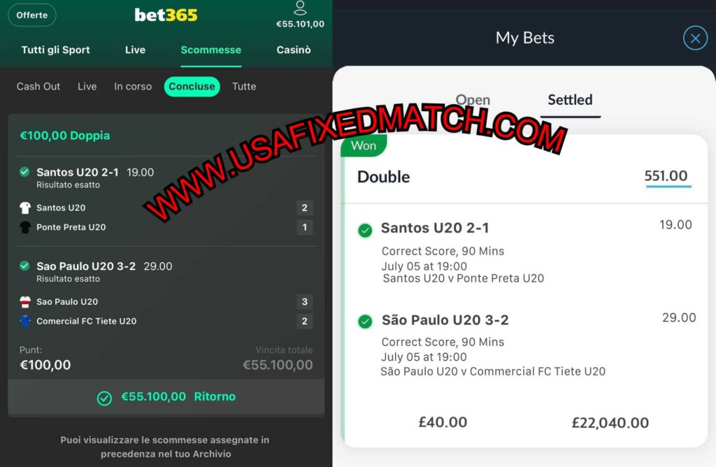 BET AT HOME CORRECT SCORE FIXED MATCHES