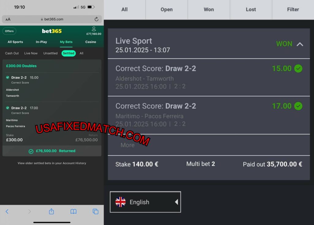 BET365 FIXED BETTING TIPS