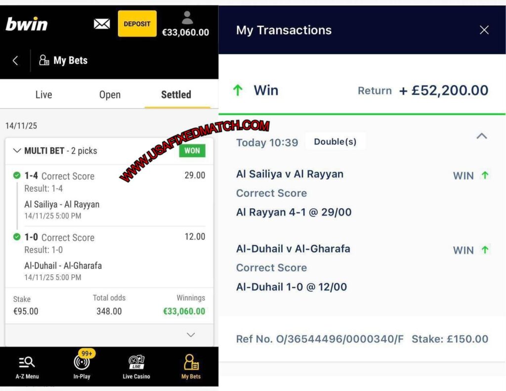 BWIN FIXED MATCHES TIPS