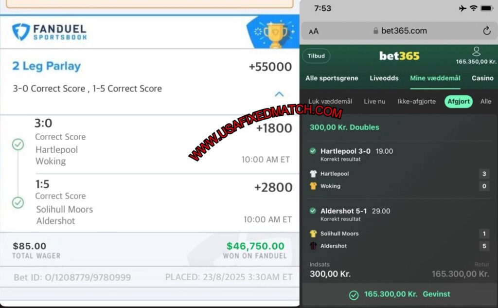 FANDUEL SPORTS FIXED MATCHES TIPS