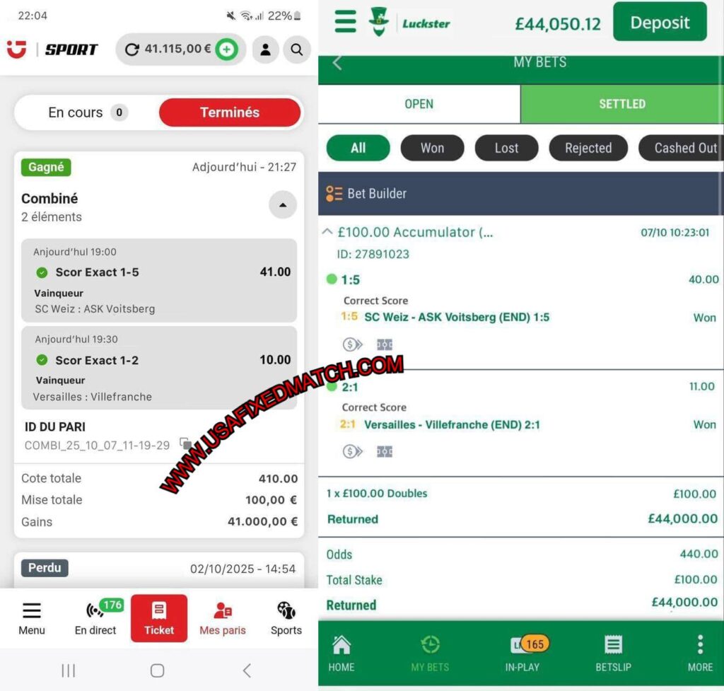 Luckster Football Fixed Match Tips