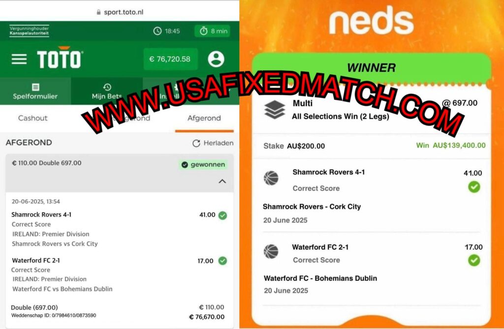 NEDS CORRECT SCORE FIXED MATCHES TIPS