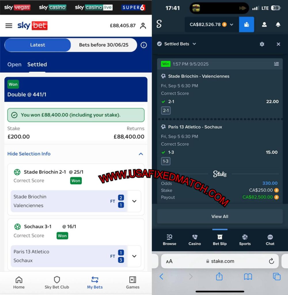 SKYBET SOCCER FIXED MATCHES TIPS