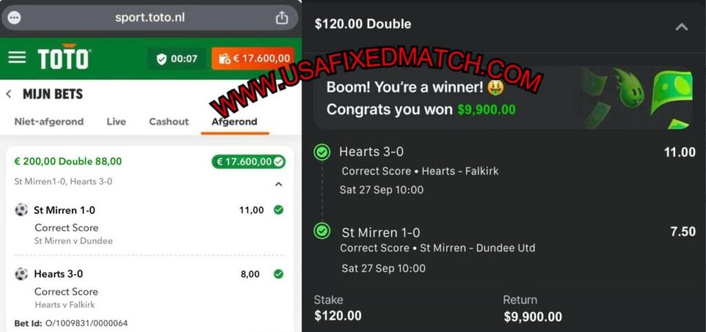 Toto Sport Fixed Matches Tips