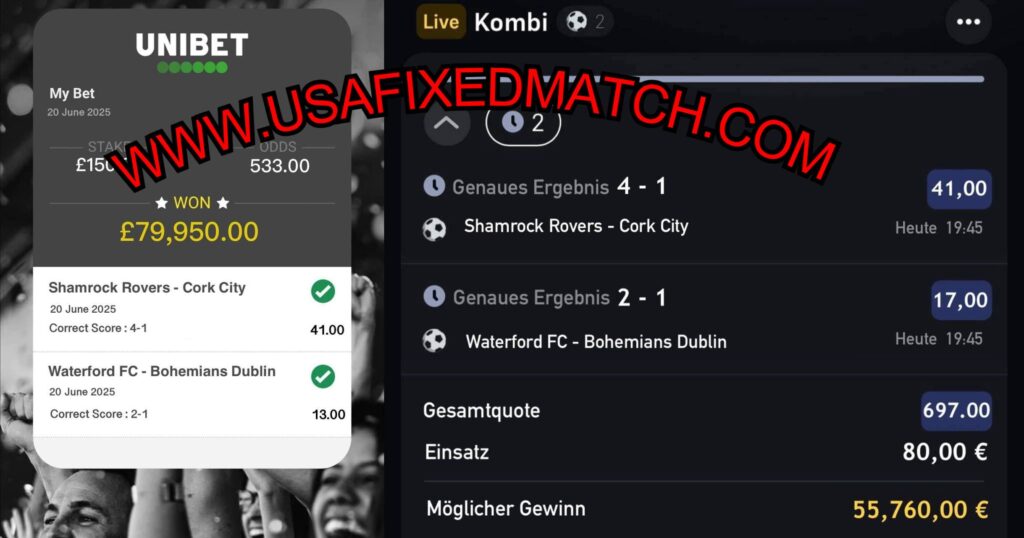 UNIBET CORRECT SCORE FIXED MATCHES TIPS