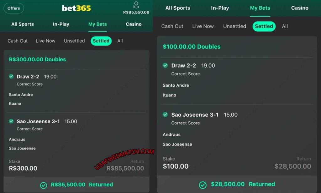 bet365 fixed matches