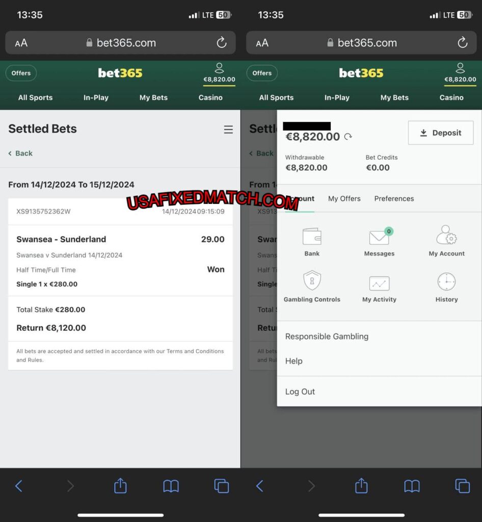 USA BET365 FIXED BETTING TIPS