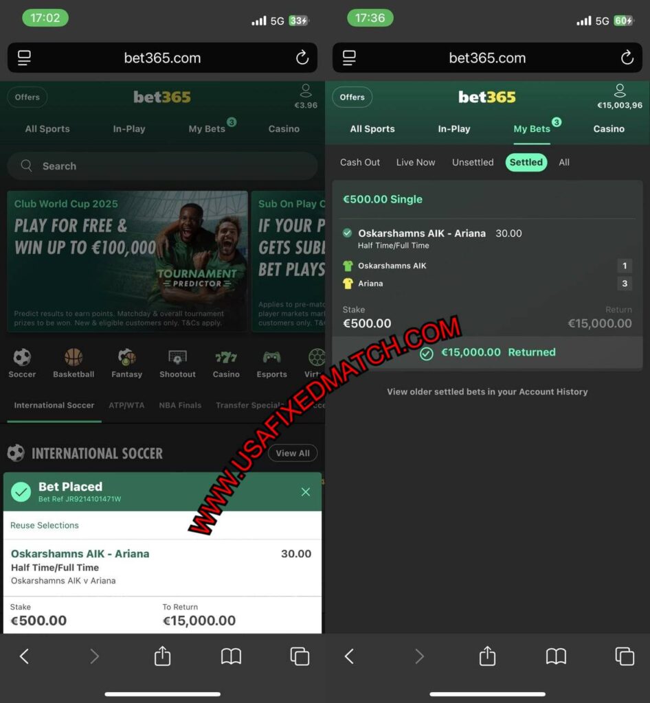 USA BET365 FIXED SOCCER TIPS