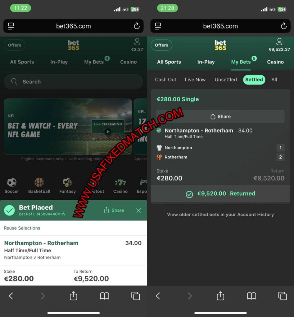USA FIXED GAMES TIPS HTFT BETTING