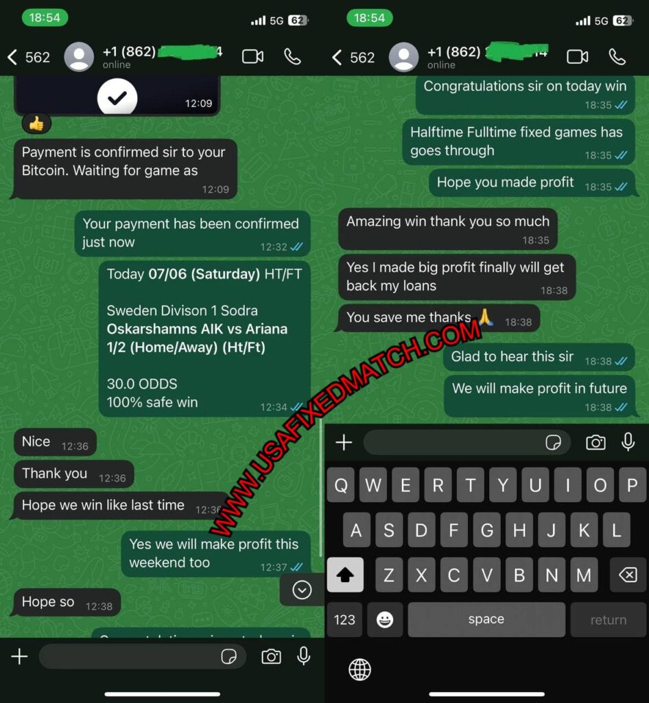 USA FIXED MATCHES ON WHATSAPP