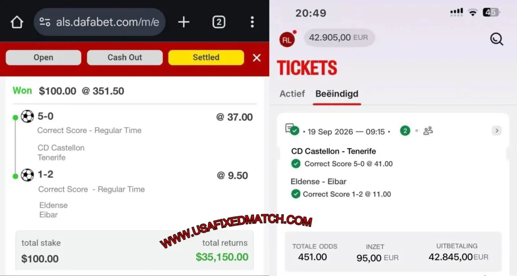 DAFABET CORRECT SCORE FIXED MATCH DAFABET CORRECT SCORE FIXED MATCH