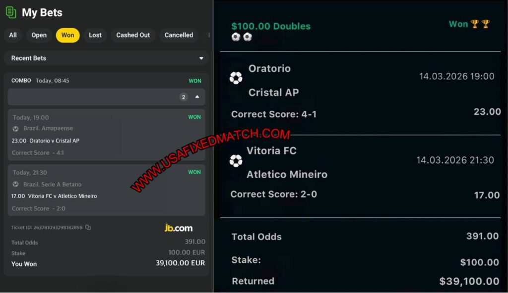 JB CRYPTO CORRECT SCORE FIXED MATCH JB CRYPTO CORRECT SCORE FIXED MATCH