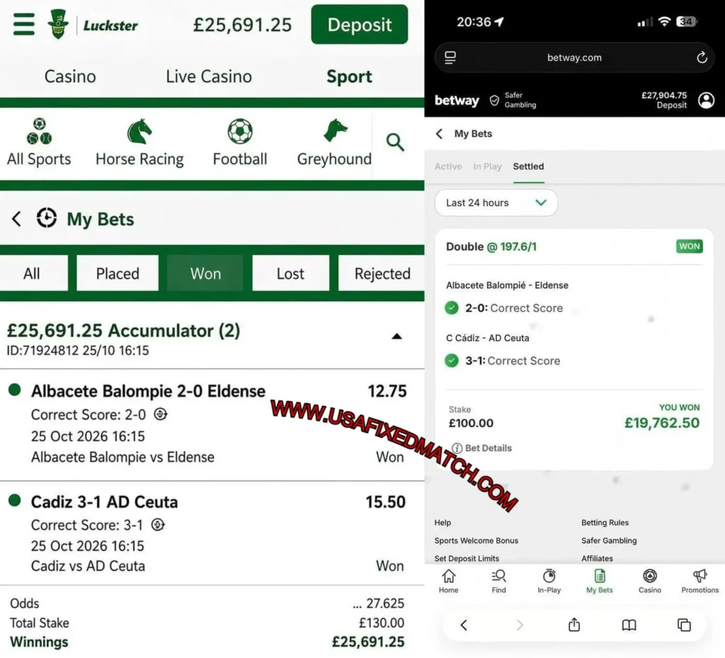 LUCKSTER CORRECT SCORE FIXED MATCHES LUCKSTER CORRECT SCORE FIXED MATCHES