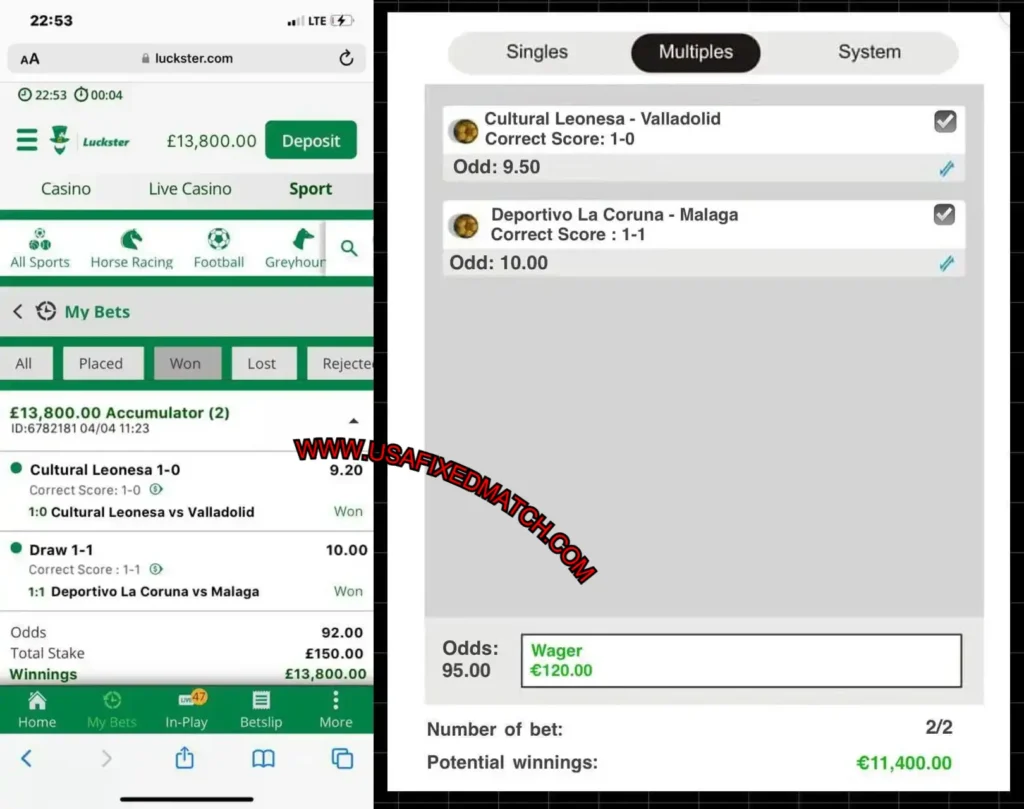 LUCKSTER SPORTS FIXED BETTING TIPS LUCKSTER SPORTS FIXED BETTING TIPS