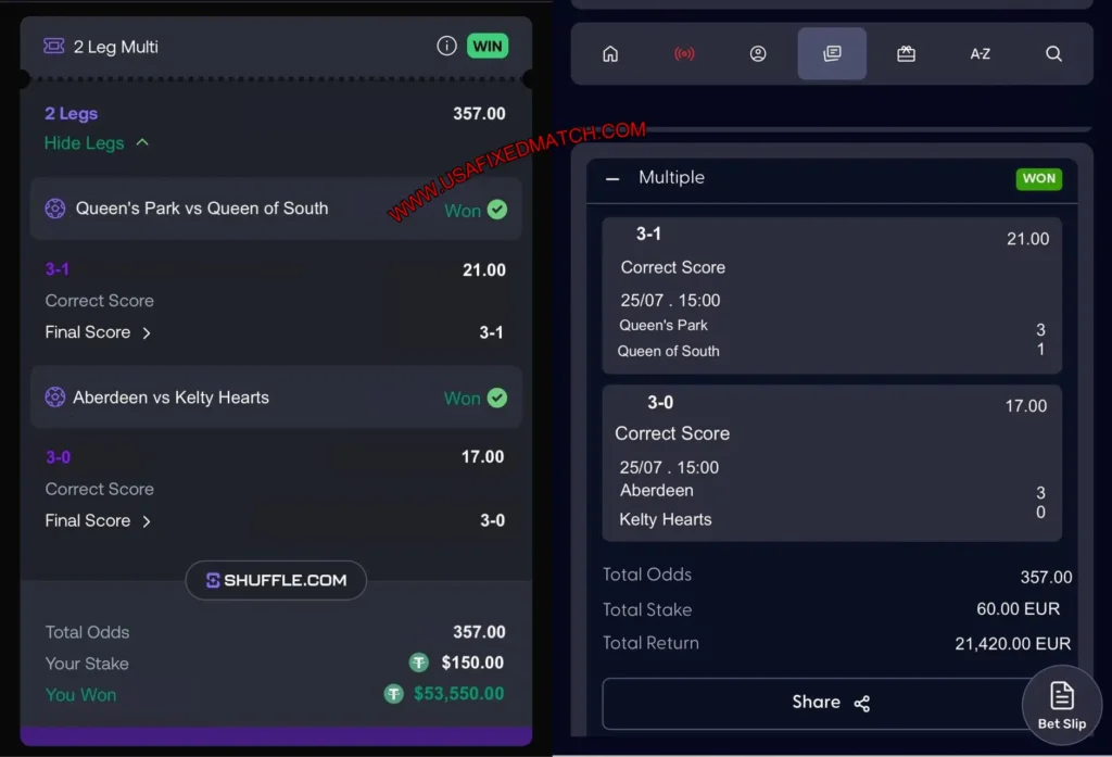 DAFABET CORRECT SCORE MATCH TIPS SHUFFLE SOCCER BETTING TIPS